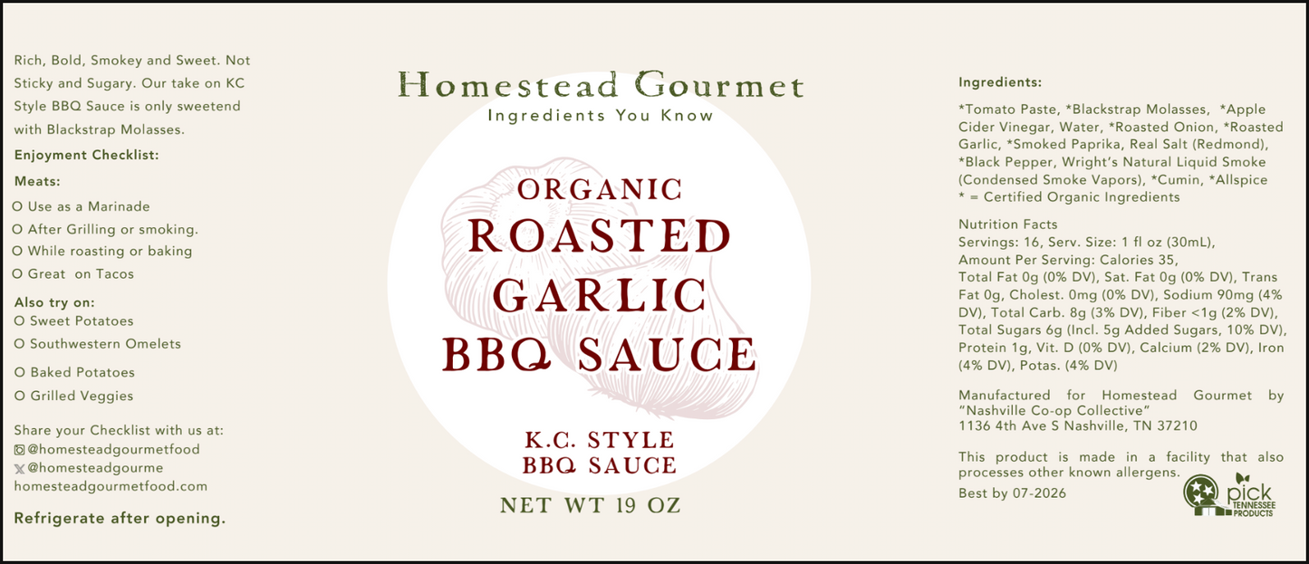 Roasted Garlic BBQ Sauce